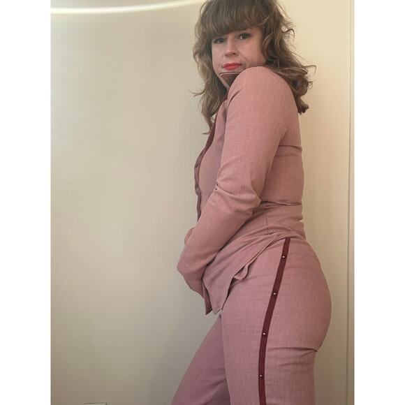 1970s 70s vintage western cowgirl suit set pink studs rhinestone Dolly Parton s - Picture 10 of 11